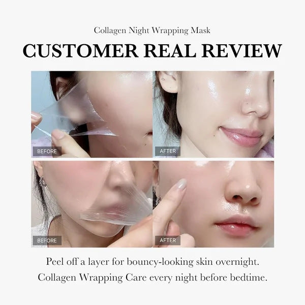 Face Night Mask with Collagen. Natural Ingredients Firming Elasticity & Hydration Anti-wrinkle For Skin Care