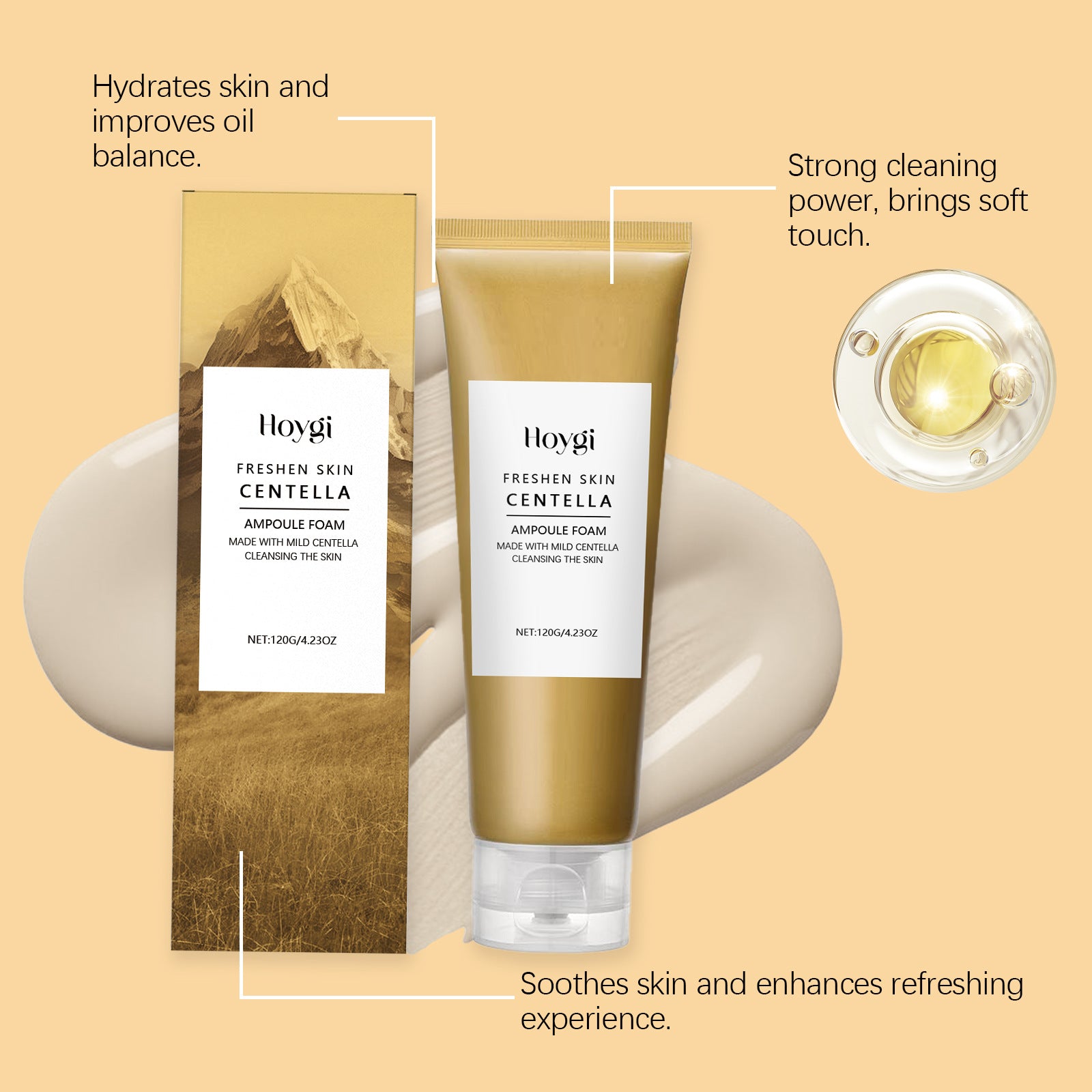 Hoygi Centella ampoule cleansing foam