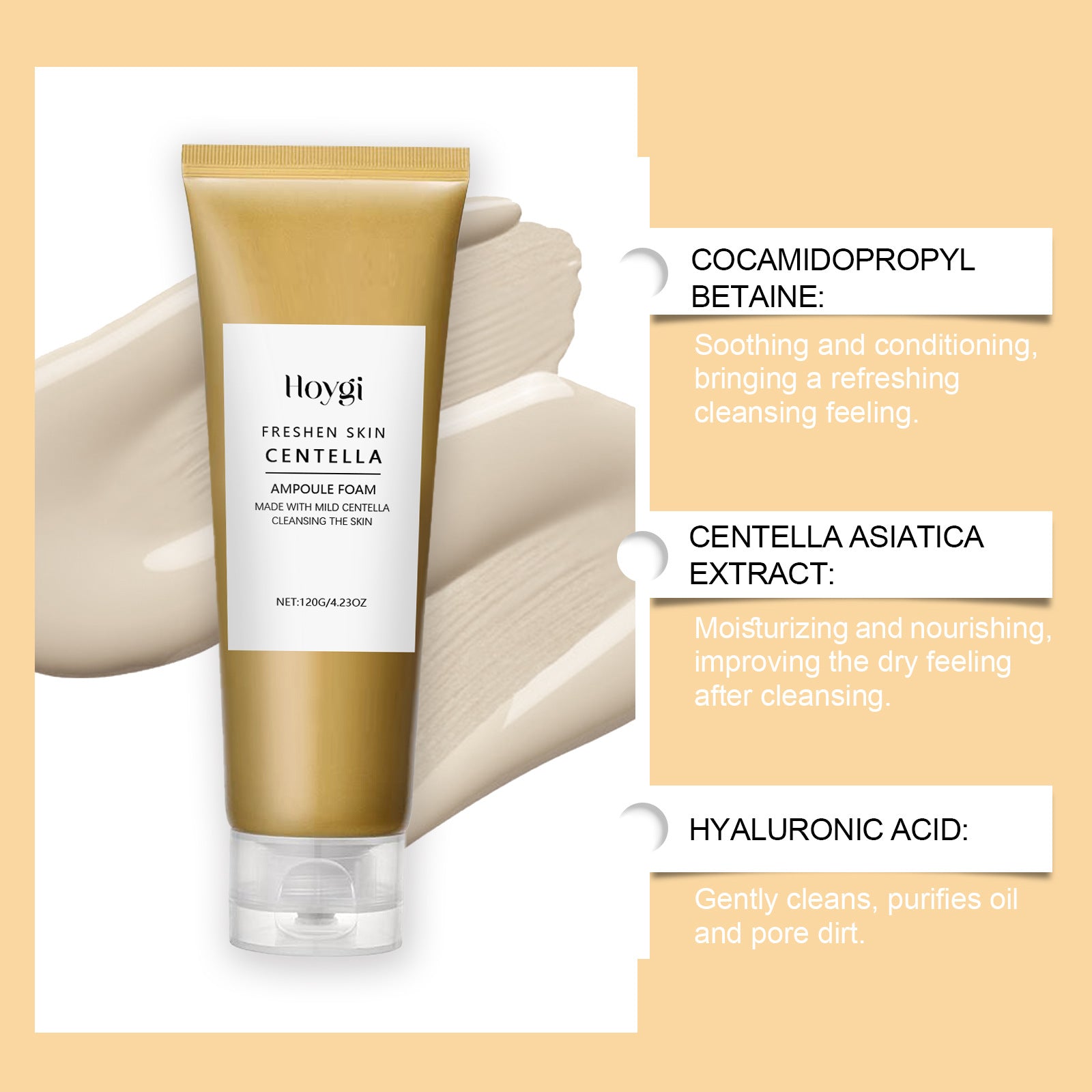 Hoygi Centella ampoule cleansing foam