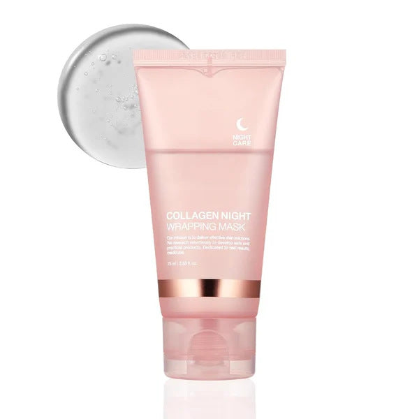 Face Night Mask with Collagen. Natural Ingredients Firming Elasticity & Hydration Anti-wrinkle For Skin Care